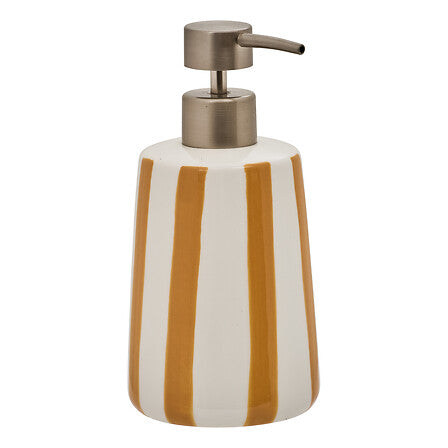 Distributeur à savon en céramique ocre
