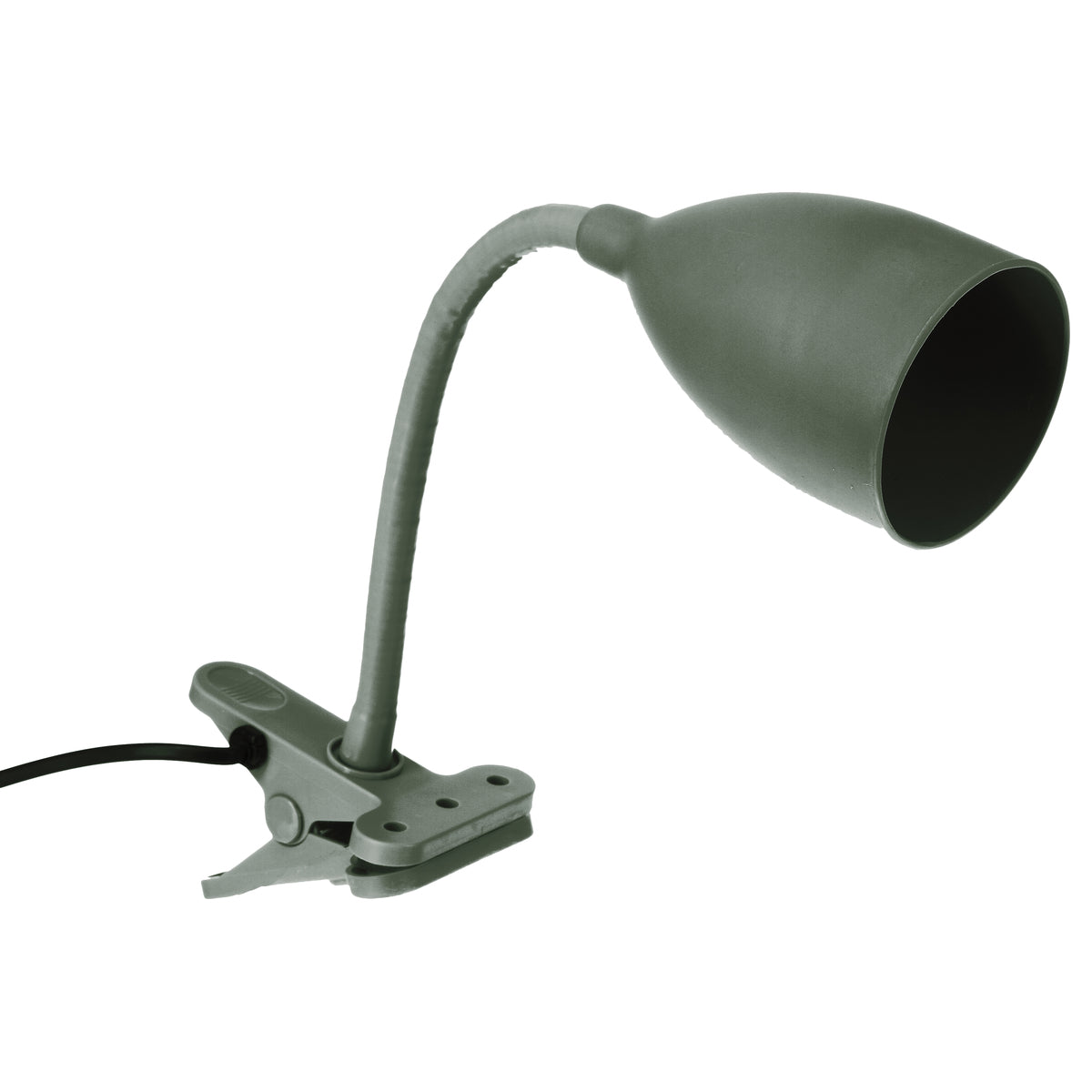 Lampe en métal verte avec pince H43