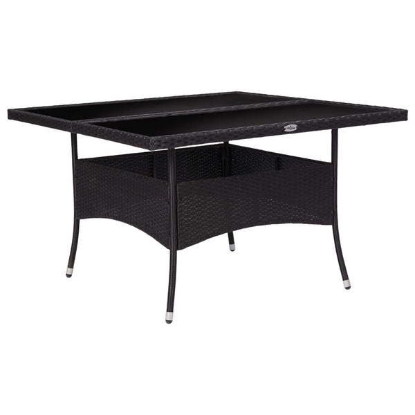 Table de jardin en Résine tressée carrée 130x130 (MARKETPLACE)