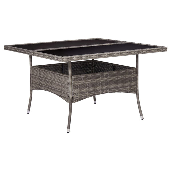 Table de jardin en Résine tressée carrée 130x130 (MARKETPLACE)