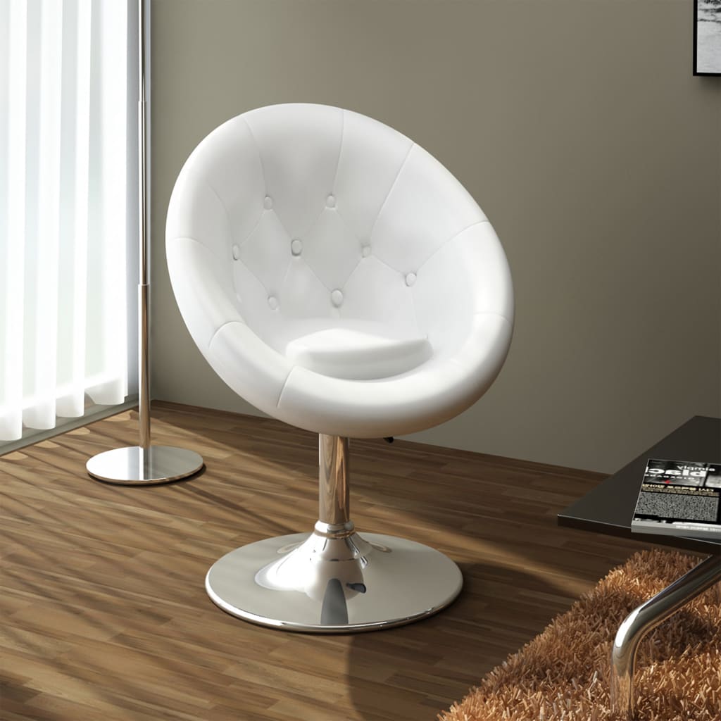 Fauteuil réglable blanc en simili (MARKETPLACE)