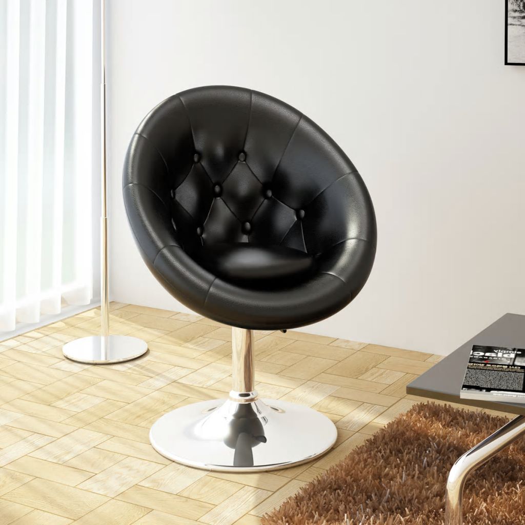 Fauteuil réglable noir en simili (MARKETPLACE)