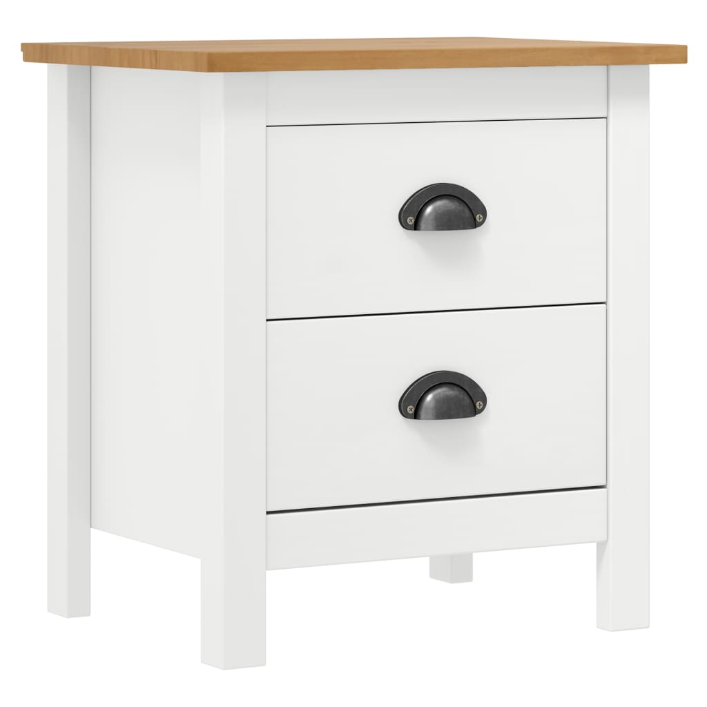 Table de chevet blanche 2 tiroirs (MARKETPLACE)
