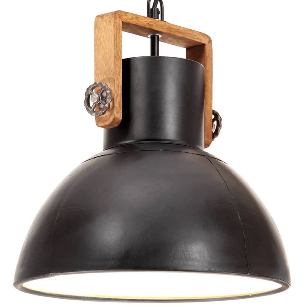 Suspension en métal noir et bois D30 (MARKETPLACE)