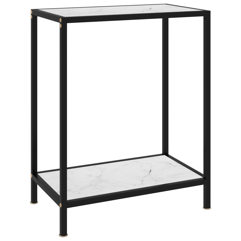 Console blanche effet marbre 60x35 (MARKETPLACE)