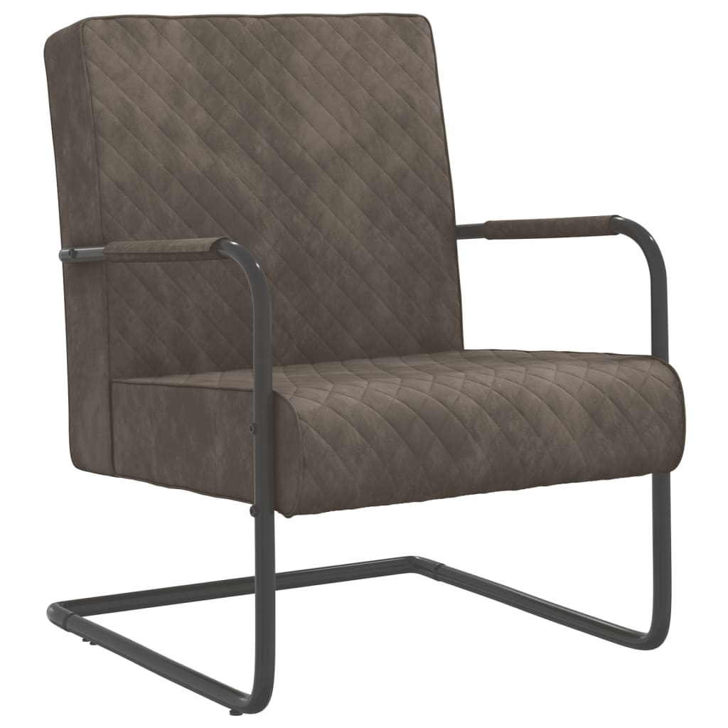 Fauteuil en velours gris (MARKETPLACE)