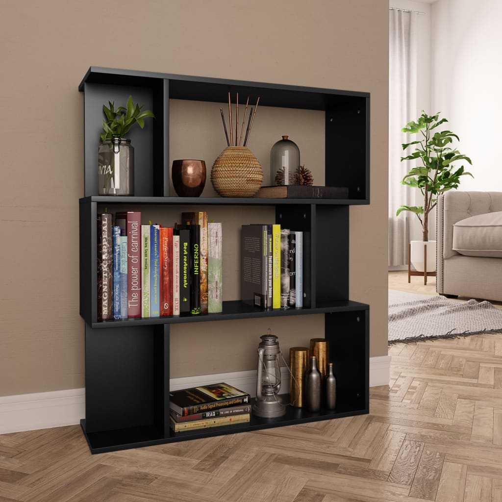 Bibliothèque noire 98x80 cm bois (MARKETPLACE)