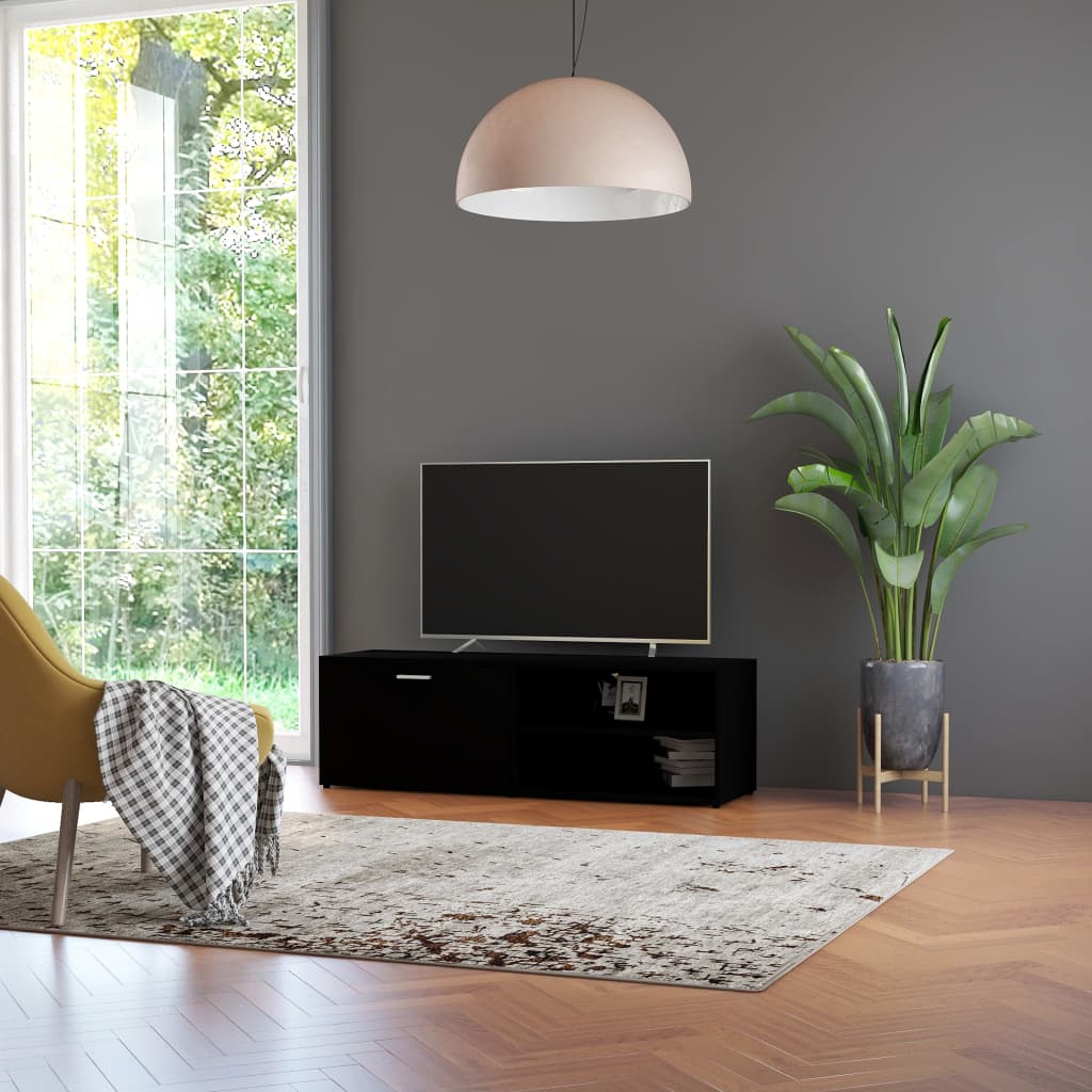 Meuble TV en bois noir 120x35 (MARKETPLACE)