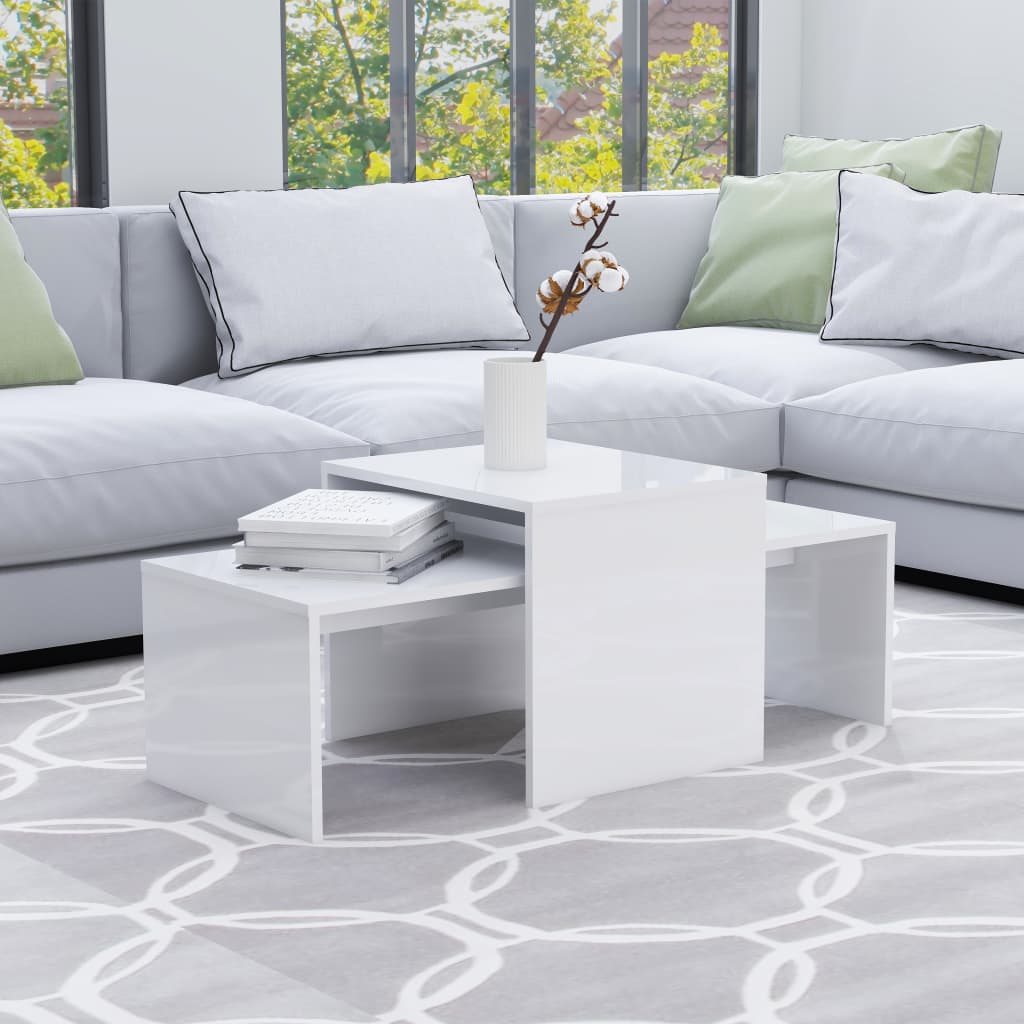 Tables basses en bois blanc laqué 100x50 (MARKETPLACE)