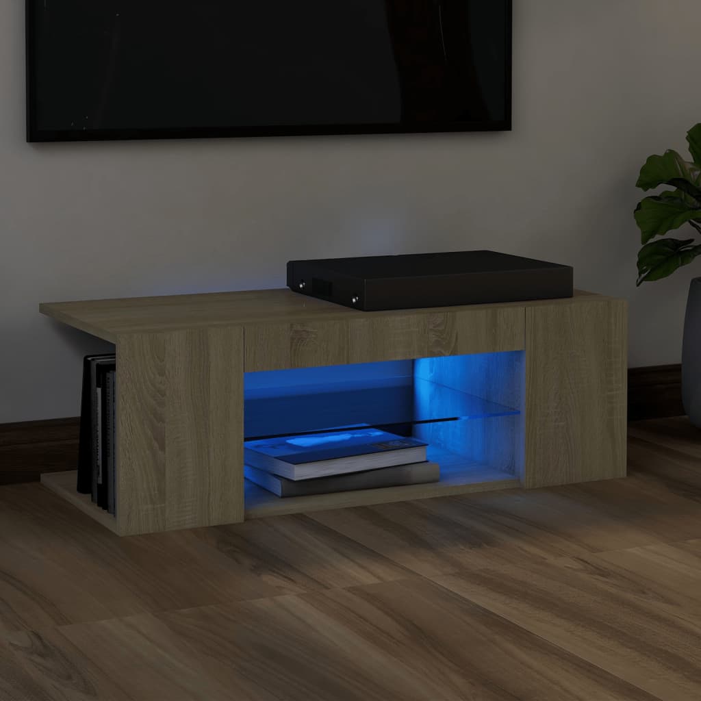 Meuble TV en bois 90x40 LED (MARKETPLACE)