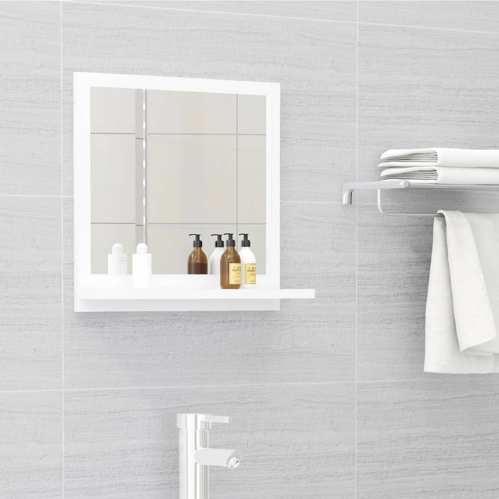 Miroir de salle de bain en bois blanc 40x36 (MARKETPLACE)