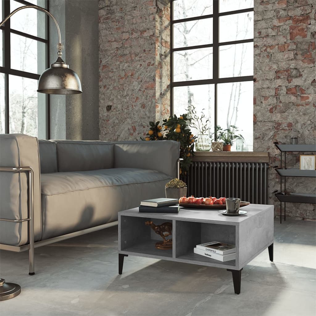 Table basse en bois gris 60x60 (MARKETPLACE)