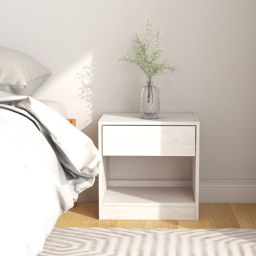 Table de chevet en bois blanc (MARKETPLACE)