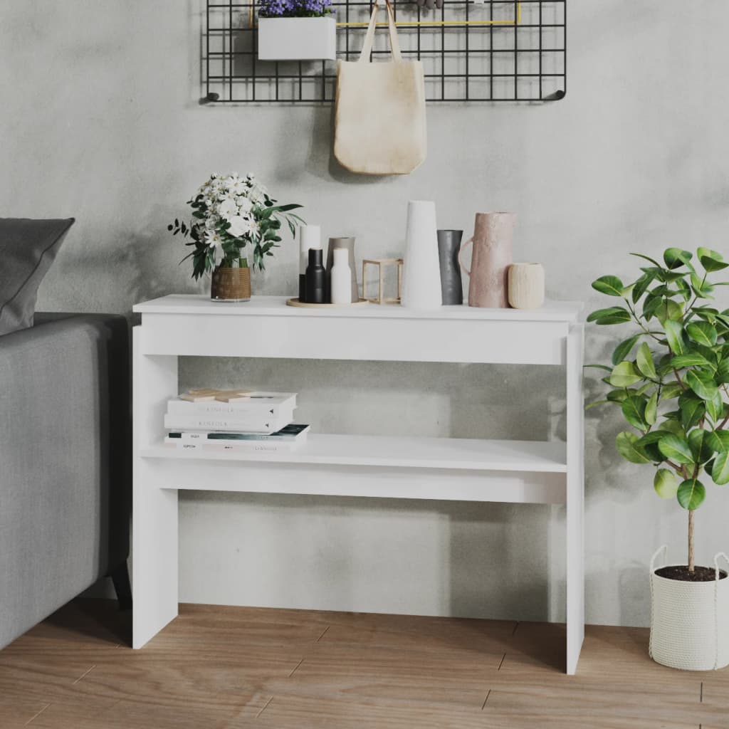 Console en bois blanc 100x30 (MARKETPLACE)