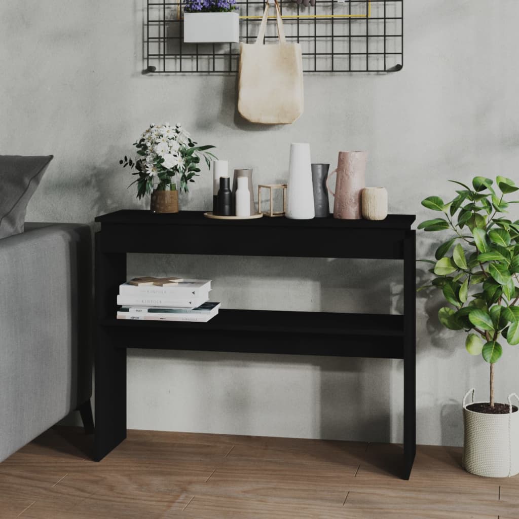 Console en bois noir 100x30 (MARKETPLACE)