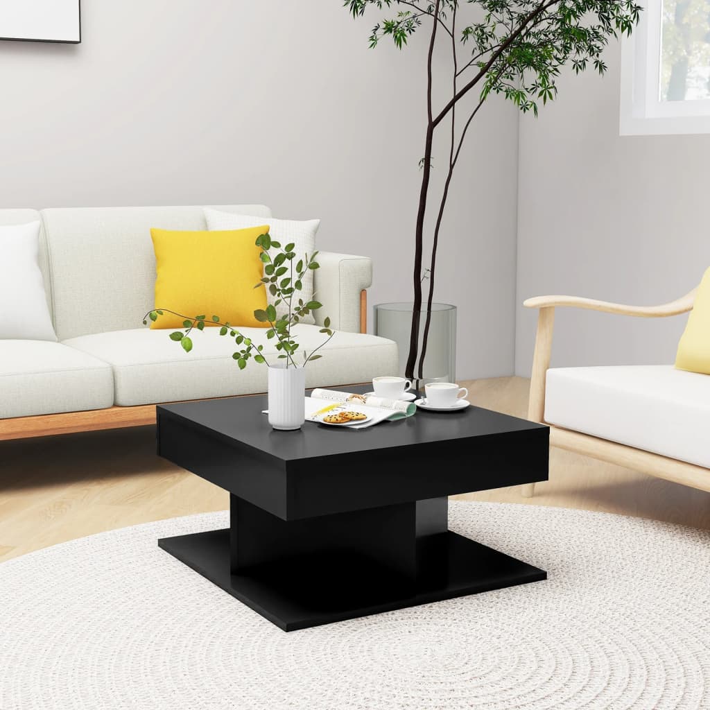 Table basse en bois noir 60x60 (MARKETPLACE)