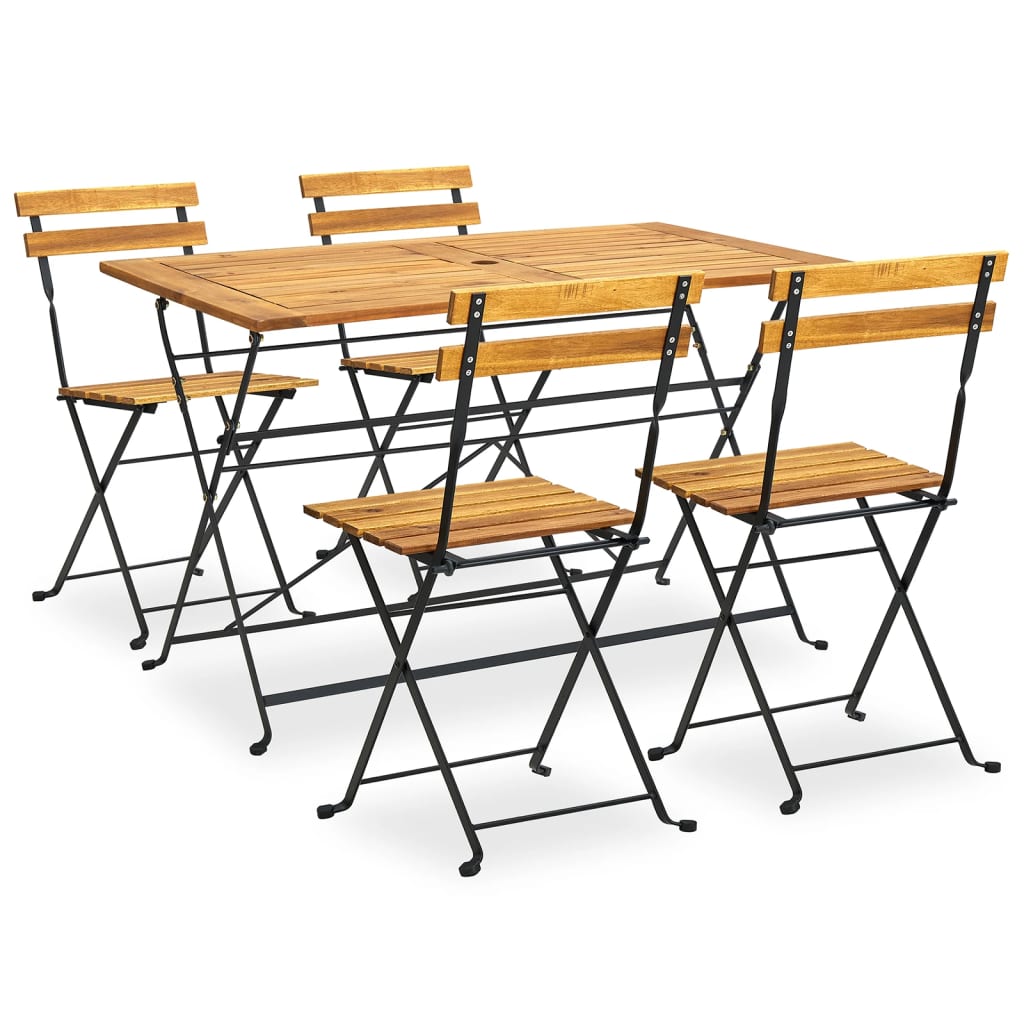 Table de jardin en bois + 4 chaises en acacia (MARKETPLACE)
