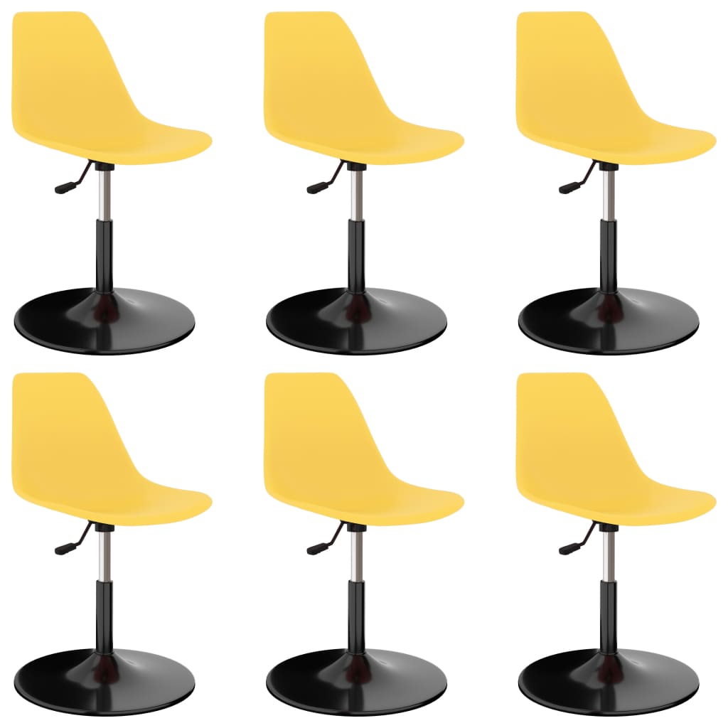 Lot de 6 chaises jaunes pivotantes (MARKETPLACE)