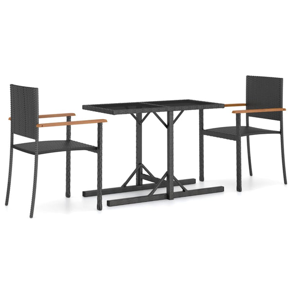 Lot de 2 chaises + 1 table à manger d'extérieur (MARKETPLACE)