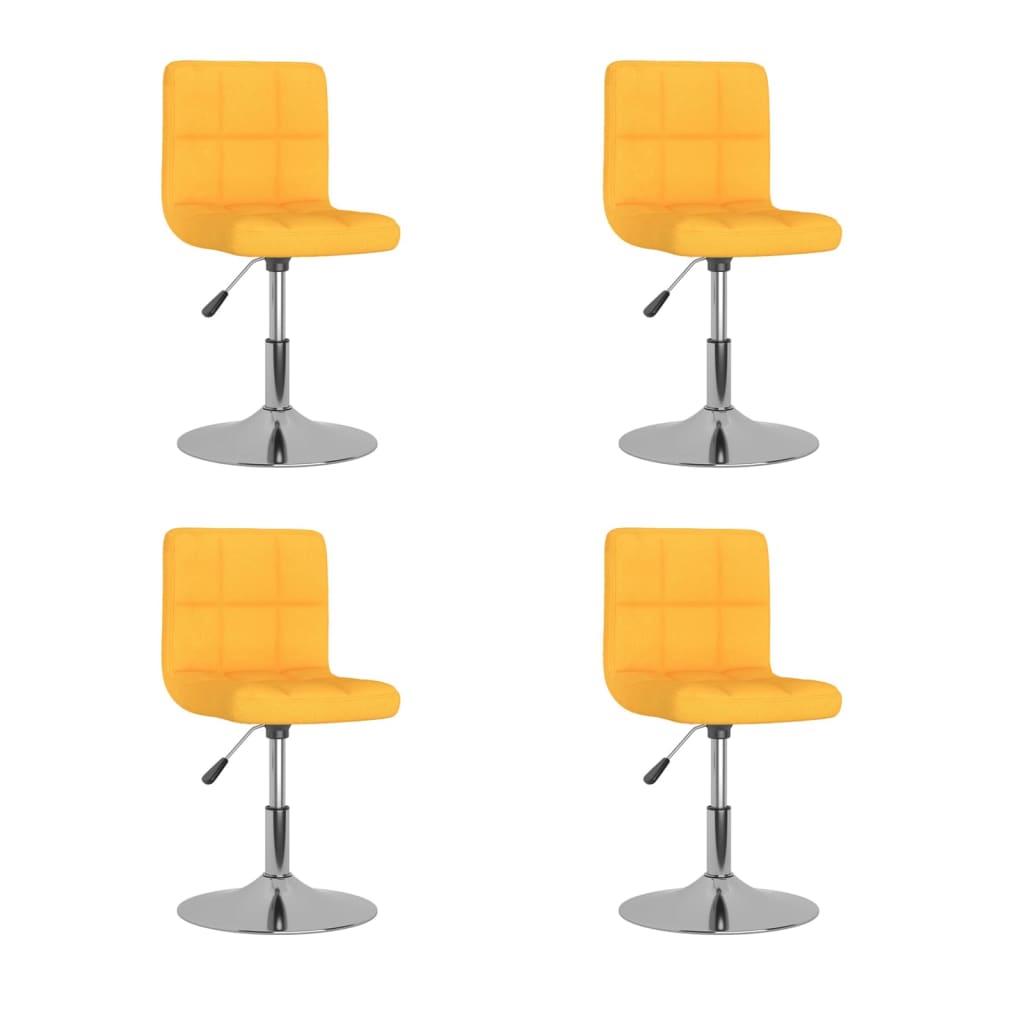 Lot de 4 tabourets pivotants en tissus moutarde (MARKETPLACE)