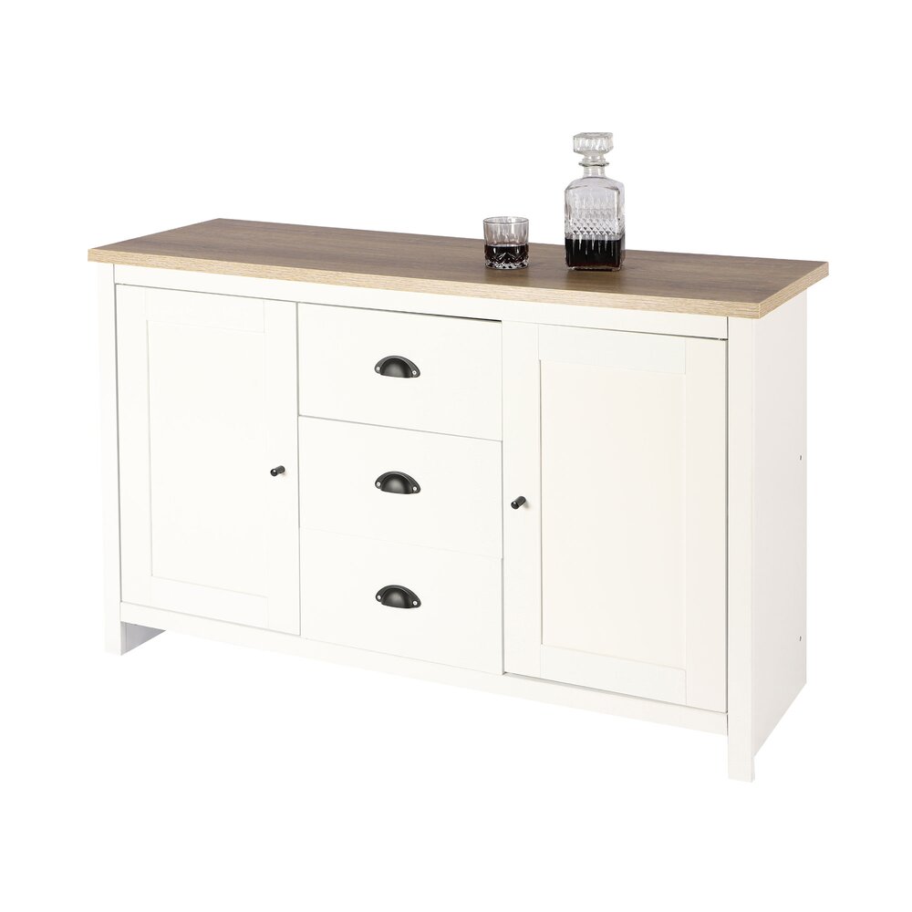 Buffet 2 portes et 3 tiroirs en bois L120