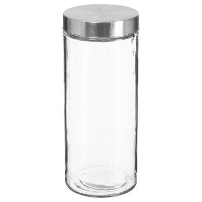 Bocal en verre et inox 2L