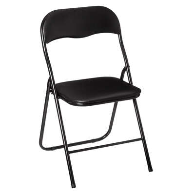 Chaise noire pliante