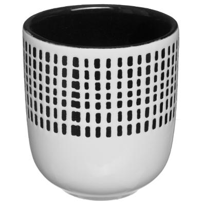 Lot de 6 Tasses blanche et noire 12cl Ethnik