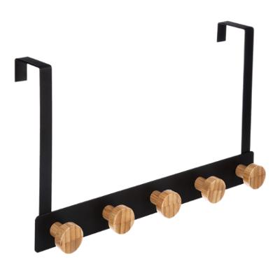 Patère de porte noire 5 crochets