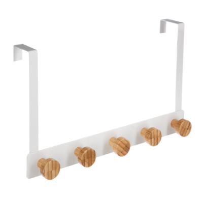 Patère de porte blanche 5 crochets