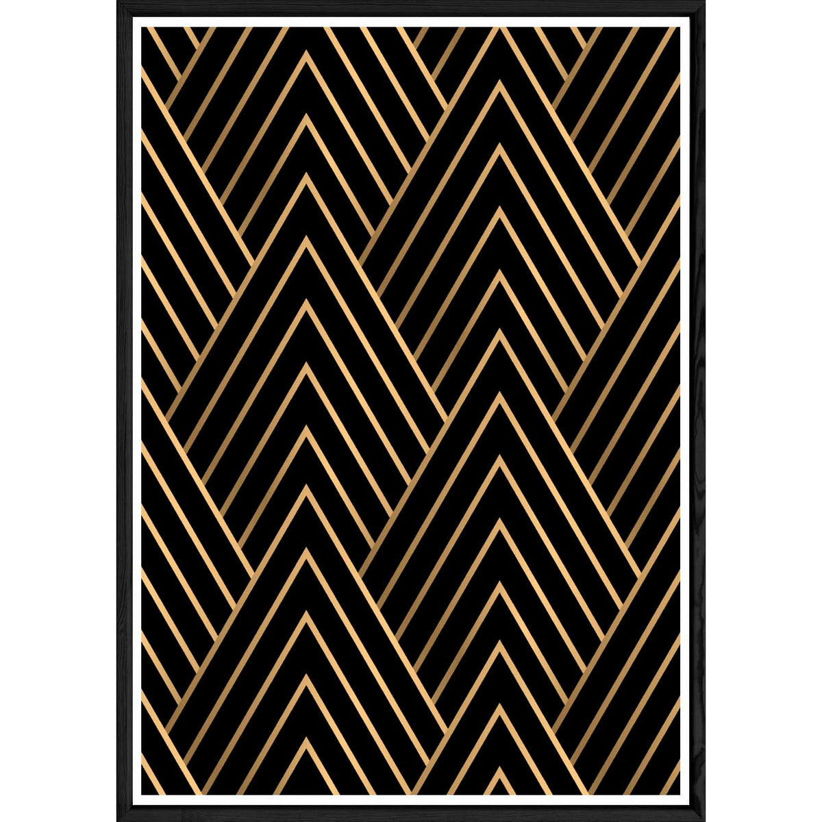 Tableau Art déco avec cadre noir – Taille 32x42