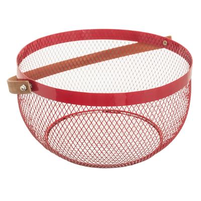 Corbeille à fruits RETRO Inox Rouge