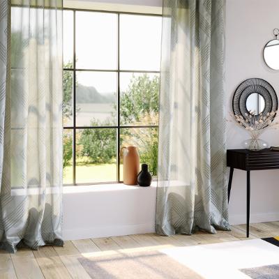 Voilage motif gris 140x260