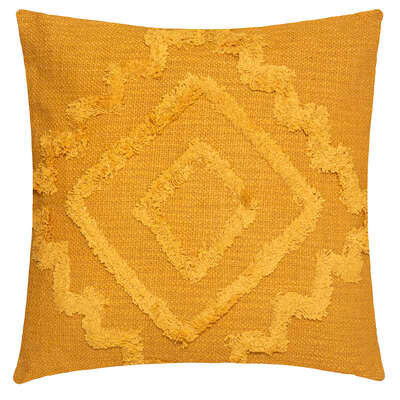Coussin coton ocre 40x40