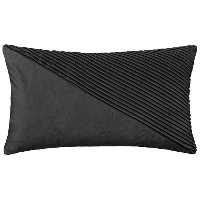 Coussin gris foncé velours 30x50