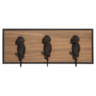 Patère en bois 3 crochets L43