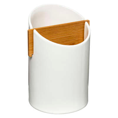 Porte couvert en grès blanc