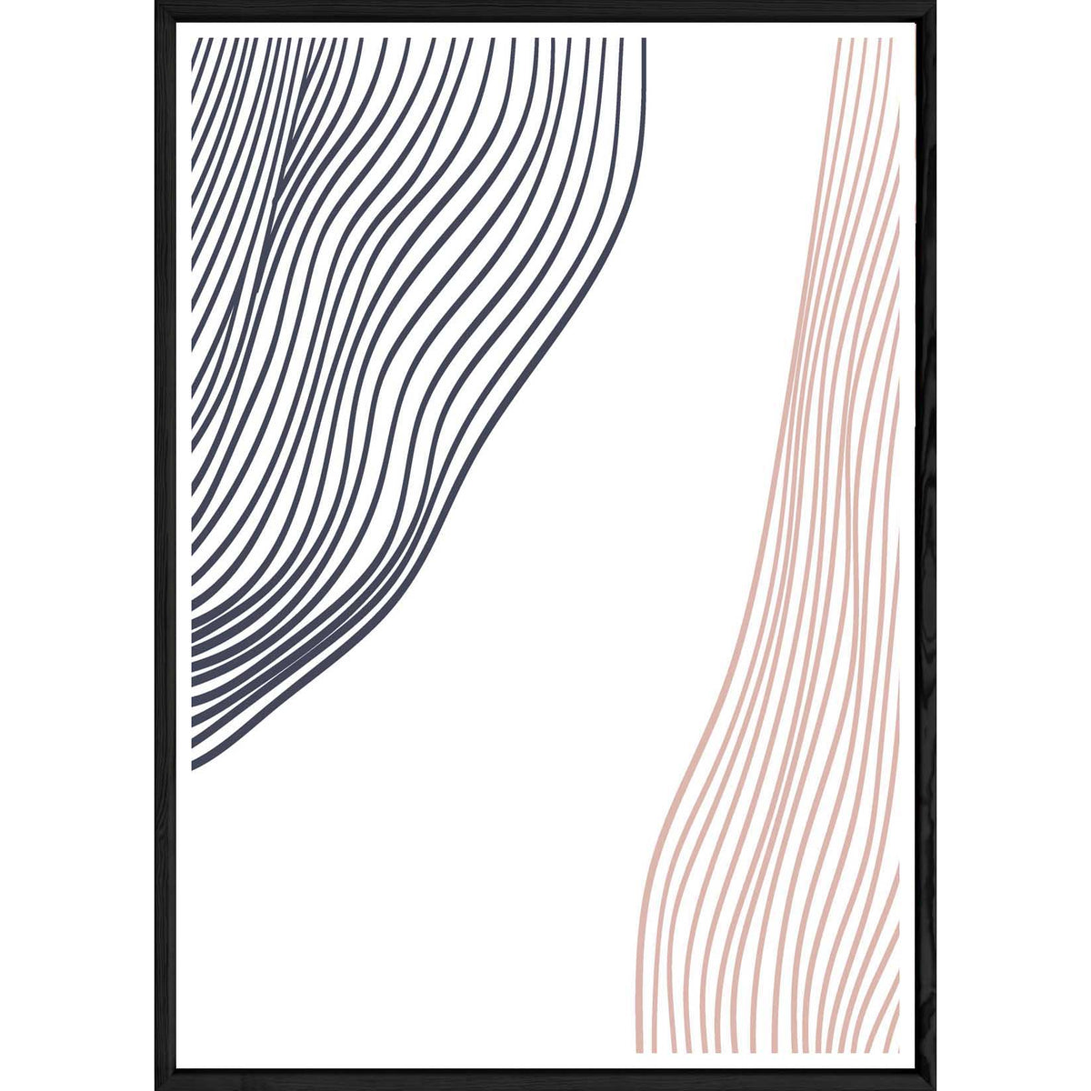Tableau abstrait avec cadre noir POP – Taille 32x42