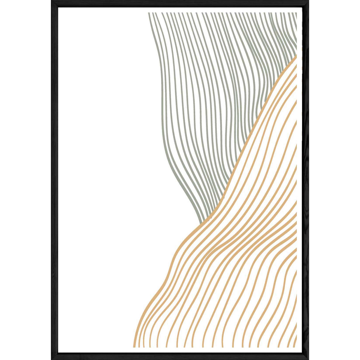 Tableau abstrait avec cadre noir POP – Taille 32x42