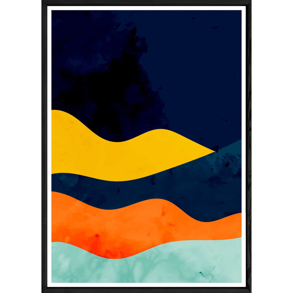 Tableau Curve avec cadre noir POP – Taille 32x42
