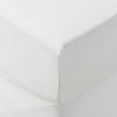 Drap housse blanc 140X190 100% coton