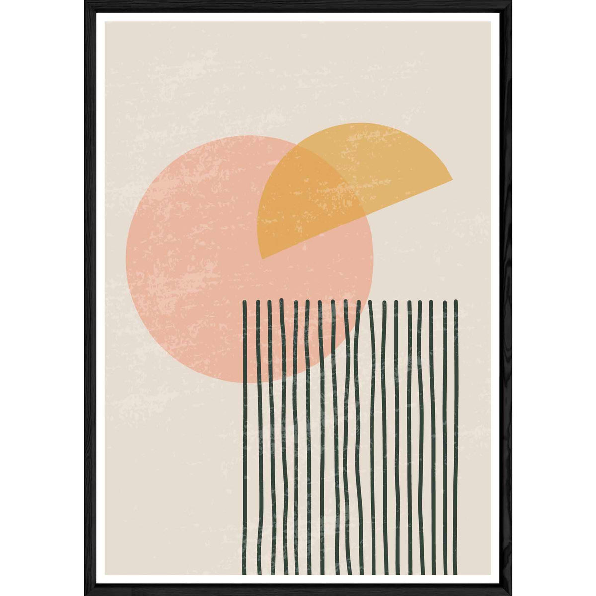 Tableau abstrait avec cadre noir – Taille 23x32