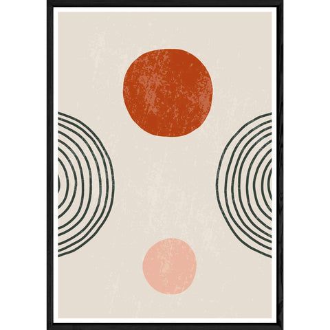 Tableau abstrait avec cadre noir – Taille 23x32