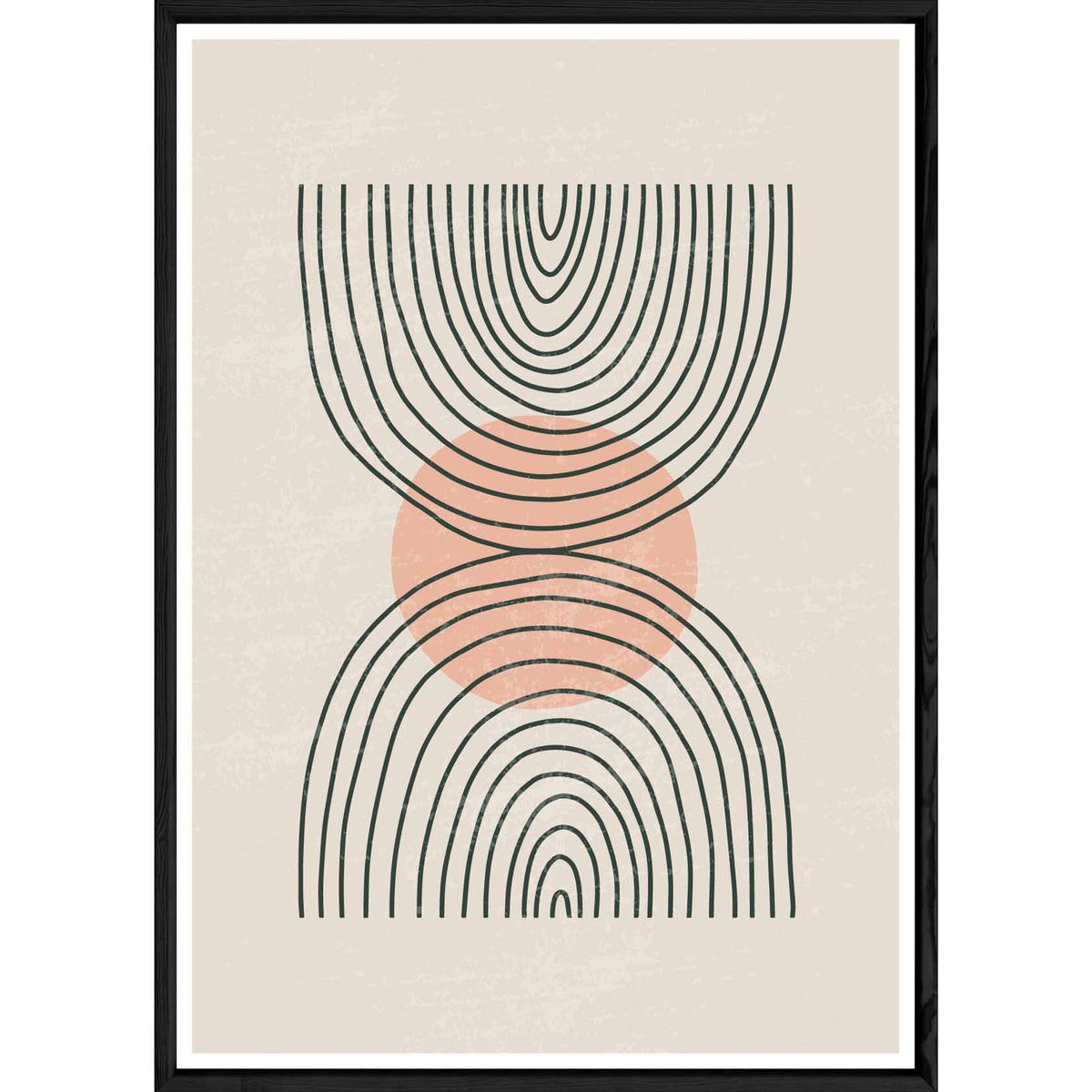 Tableau abstrait avec cadre noir – Taille 23x32