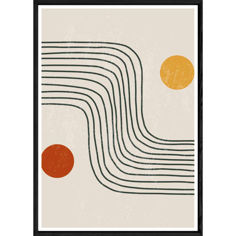 Tableau abstrait avec cadre noir – Taille 23x32