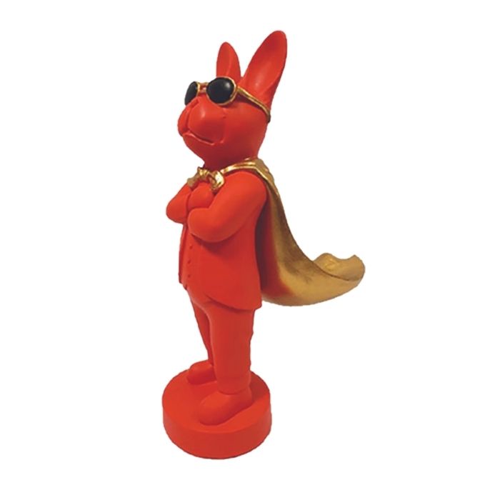Lapin en résine H26 rouge