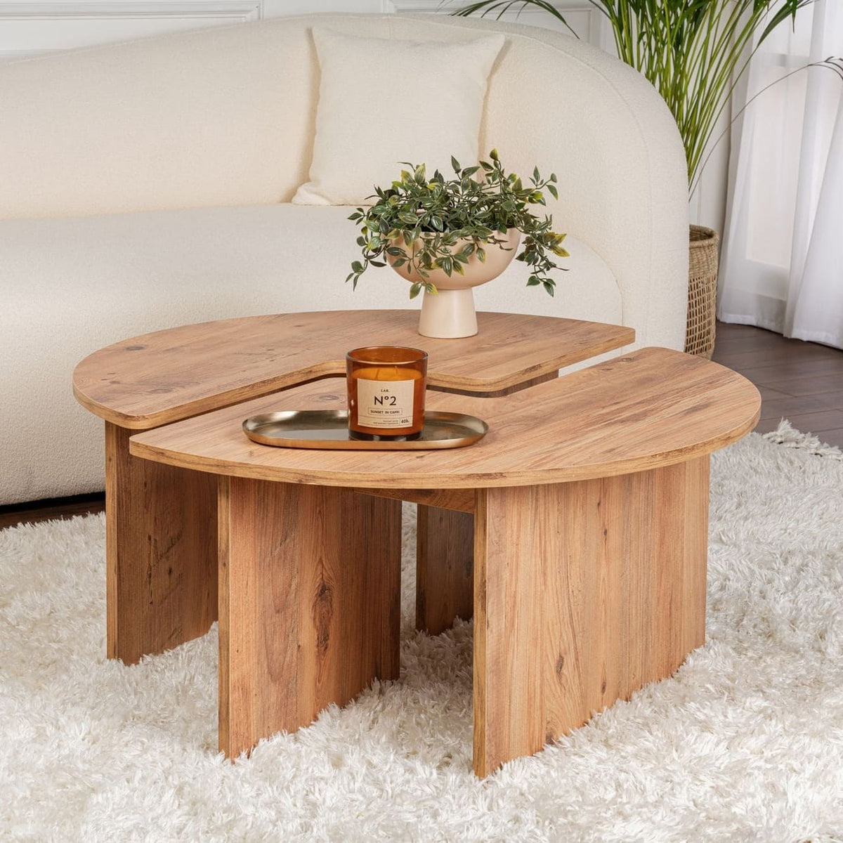 Table basse Moira Pin 90 x 90 x h41cm