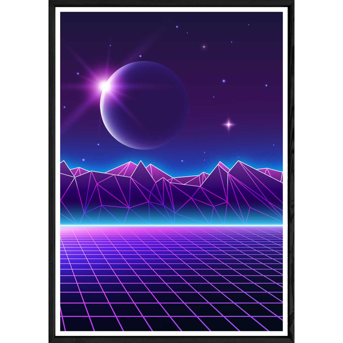 Tableau Rétro avec cadre noir POP – Taille 32x42
