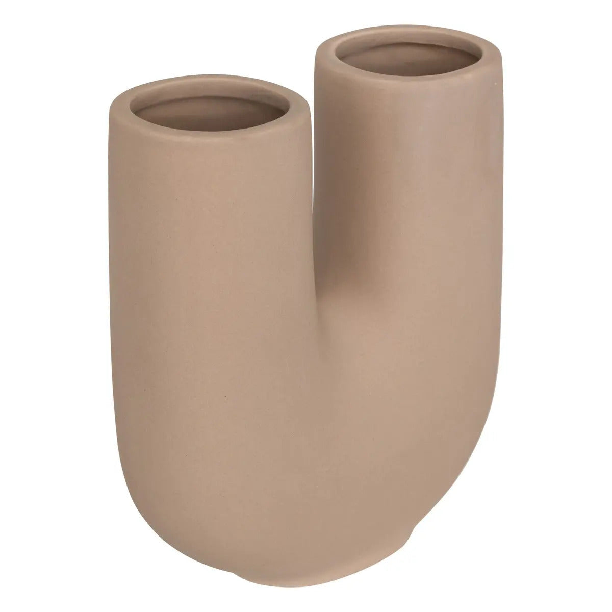 Vase beige en céramique H15