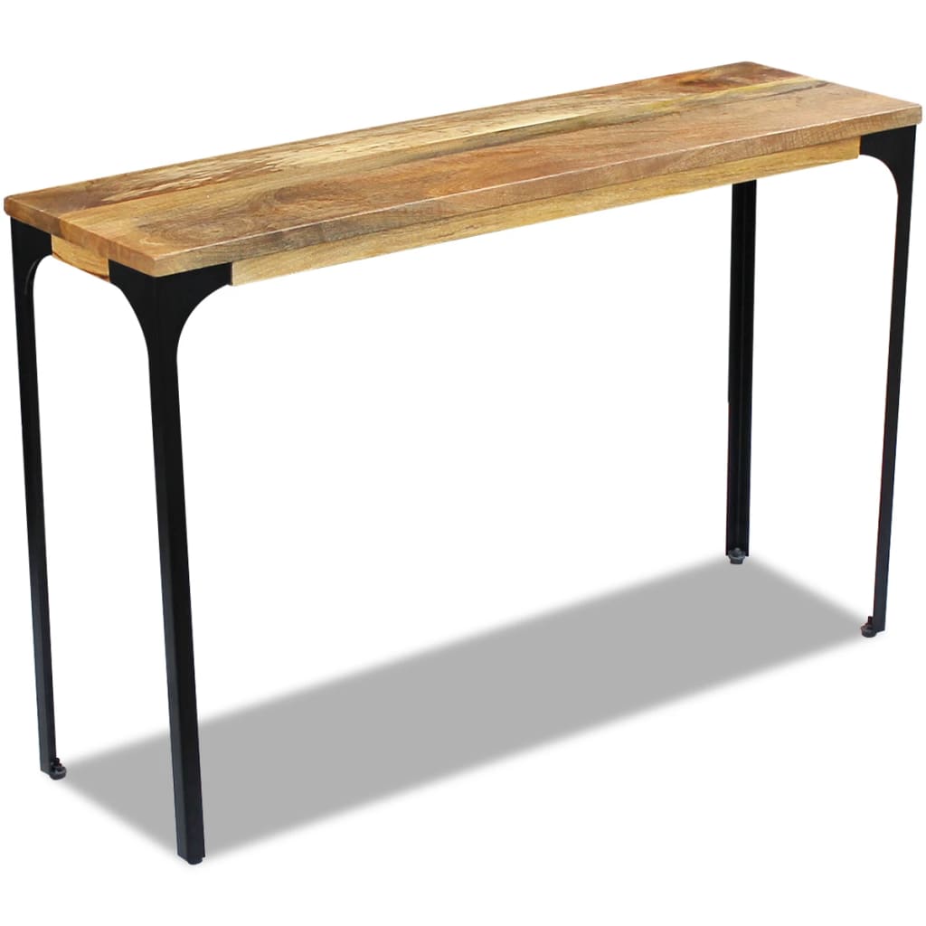 Console en manguier massif 120x35 pied métal